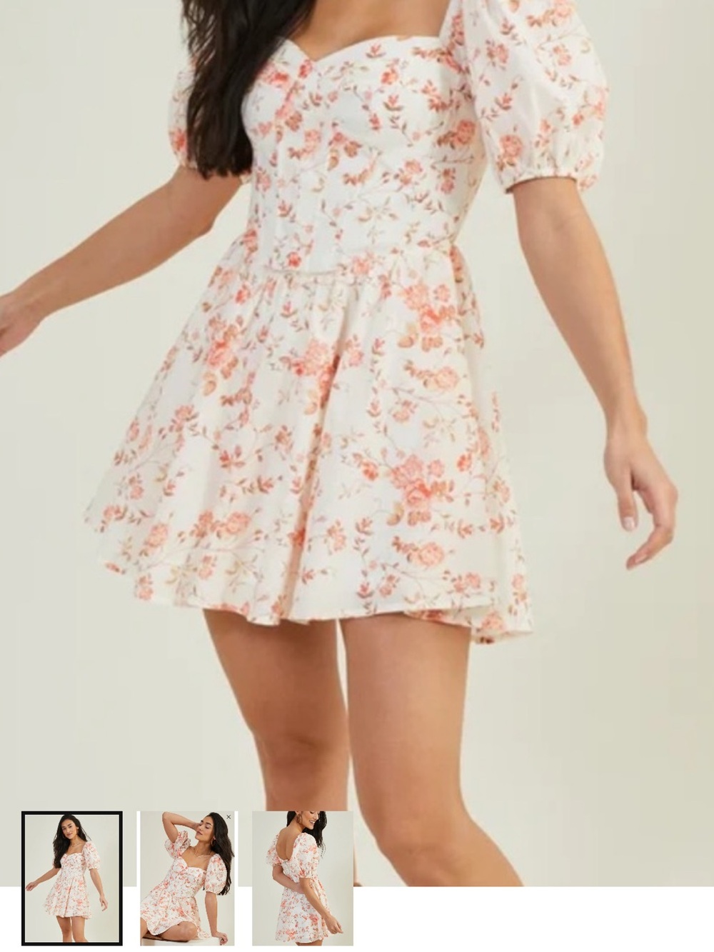 Altar'd State Gloria Pink Floral Puff Sleeve Blouse